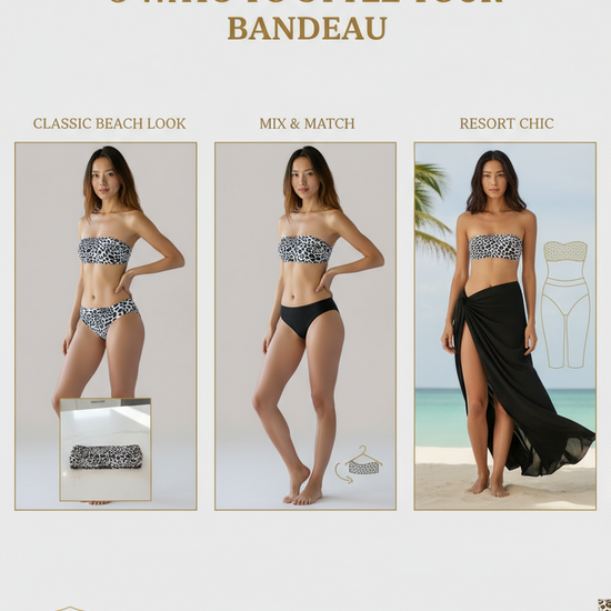 3 Ways to Style Your Savannah Charge Bandeau - Versatile Leopard Print Bikini Top Styling Guide