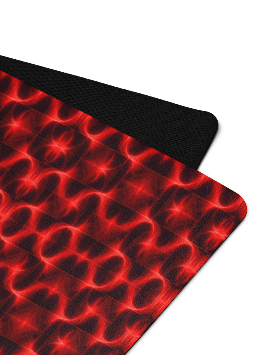 Blaze Ignite Yoga Mat | Red & Black Print | Premium Non-Slip