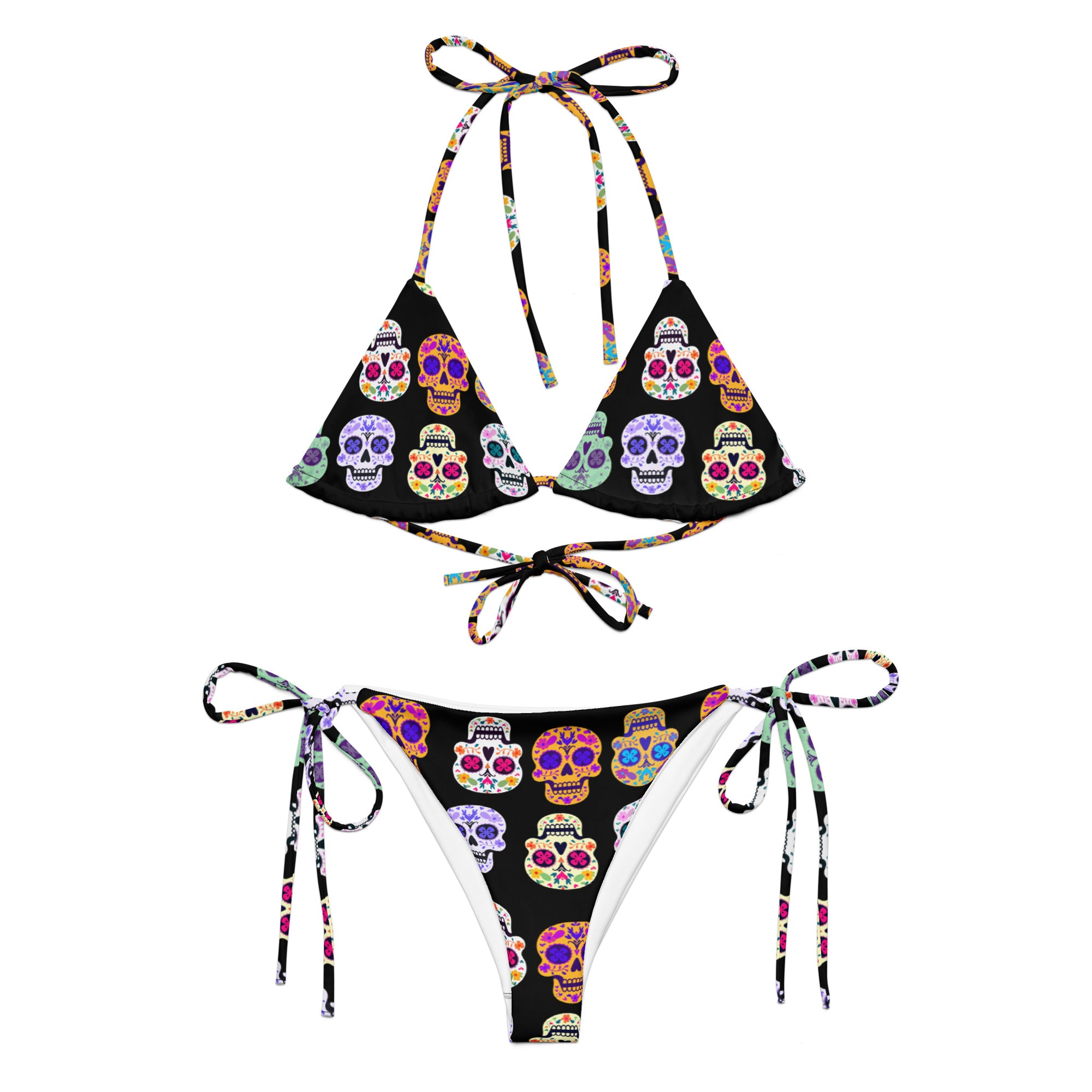 Front Skulls string bikini