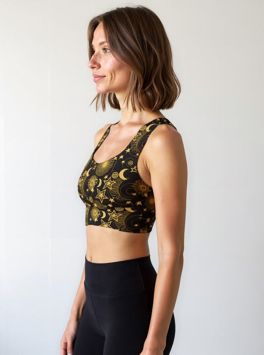 Midnight Halo Longline Sports Bra