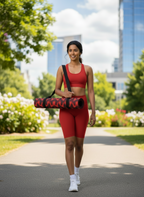 Blaze Ignite Yoga Mat | Red & Black Print | Premium Non-Slip