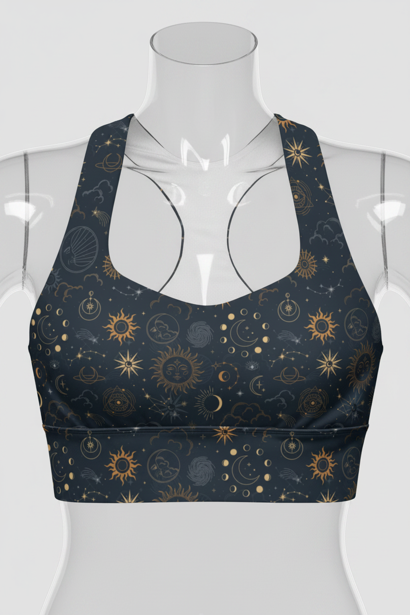 Celestial Luxe Longline Sports Bra