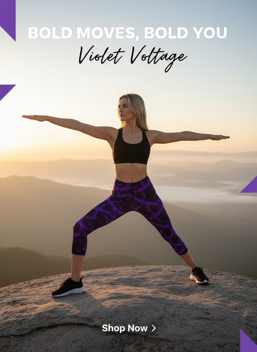 Violet Voltage Yoga Capri Leggings
