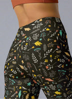 Floral-patterned pants on a plain background