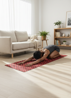 Blaze Ignite Yoga Mat | Red & Black Print | Premium Non-Slip