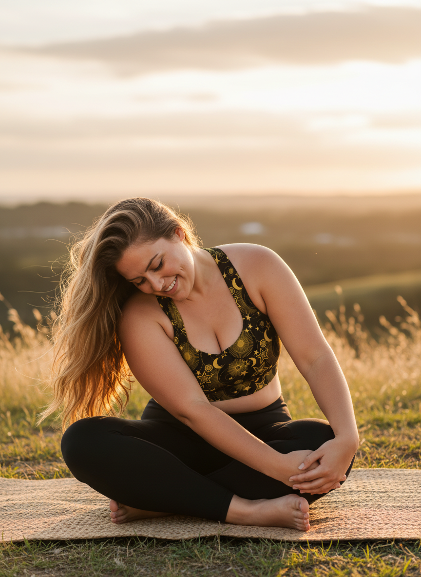 Midnight Halo Longline Sports Bra