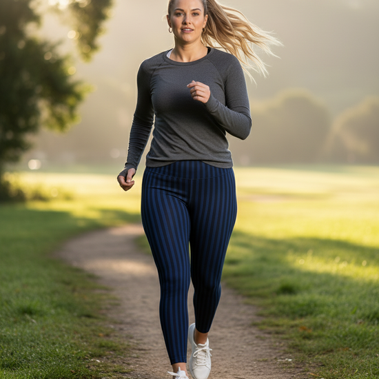 Outdoor workout look with Wednesday Pocket Leggings and performance long-sleeve top