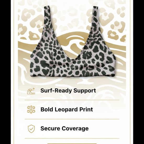 Savannah Charge Surf Bikini Top Features - Instagram Story Graphic