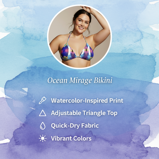 Ocean Mirage String Bikini Features - Instagram Story Graphic Highlighting Benefits